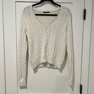 White cable sweater Brandy Melville